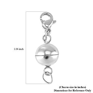 Set of Three 9mm Magnetic Lock with 9mm Lobster Clasp and 0.6x5mm Ring in Stainless Steel