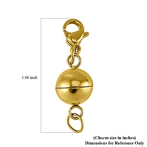 Set of Three 9mm Magnetic Lock with 9mm Lobster Clasp and 0.6x5mm Ring in ION Plated YG Stainless Steel