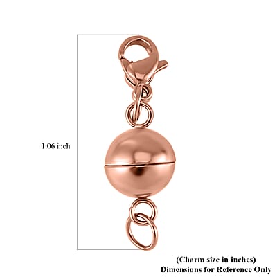 Set of Three Magnetic Lock with Lobster Clasp in ION Plated RG Stainless Steel