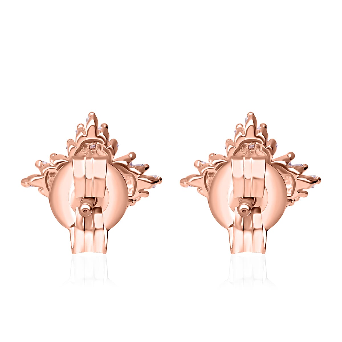 Natural Pink Diamond I3 Earrings, Ring (Size 5.0) and Pendant without Chain in Vermeil Rose Gold Over Sterling Silver 0.50 ctw