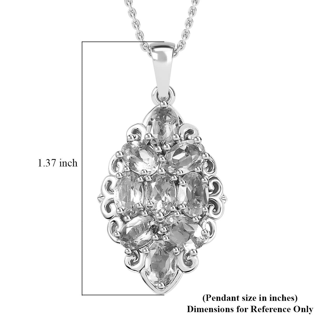 Karis Brazilian Citrine Pendant in Platinum Bond with Stainless Steel Necklace (20 Inches) 3.75 ctw image number 5