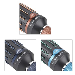 Set of 3 Portable Easy Clean Rotating Comb - Navy, Blue and Brown (9.85x2.76) (Del. In 10-12 Days)