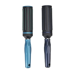 Set of 2 Portable Easy Clean Rotating Comb - Navy and Blue (9.85x2.76) (Del. In 10-12 Days)