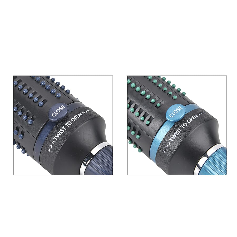 Set of 2 Portable Easy Clean Rotating Comb - Navy and Blue