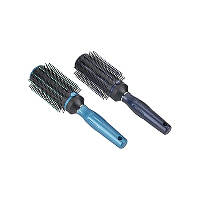 Set of 2 Portable Easy Clean Rotating Comb - Navy and Blue (9.85x2.76)