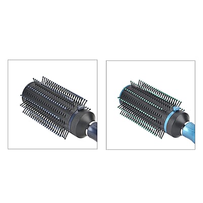 Set of 2 Portable Easy Clean Rotating Comb - Navy and Blue (9.85x2.76)