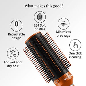 Set of 5 Portable Easy Clean Rotating Comb - Multi Color (9.85x2.76) (Del. In 10-12 Days)