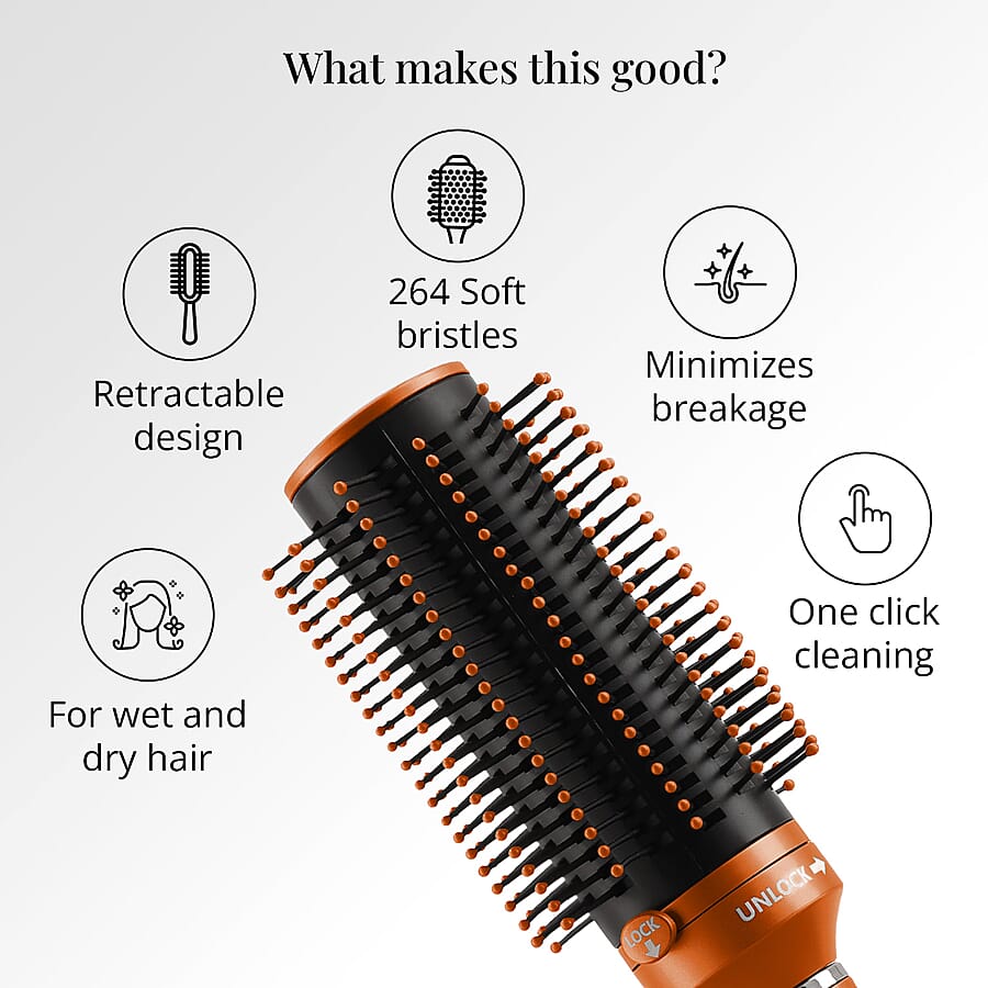 Set of 5 Portable Easy Clean Rotating Comb - Multi Color (9.85x2.76) (Del. In 10-12 Days)