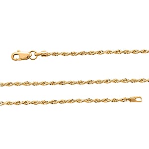 Set of 2 14K Yellow Gold 1.5mm Rope Chain Necklace 20 Inches 3.0 Grams