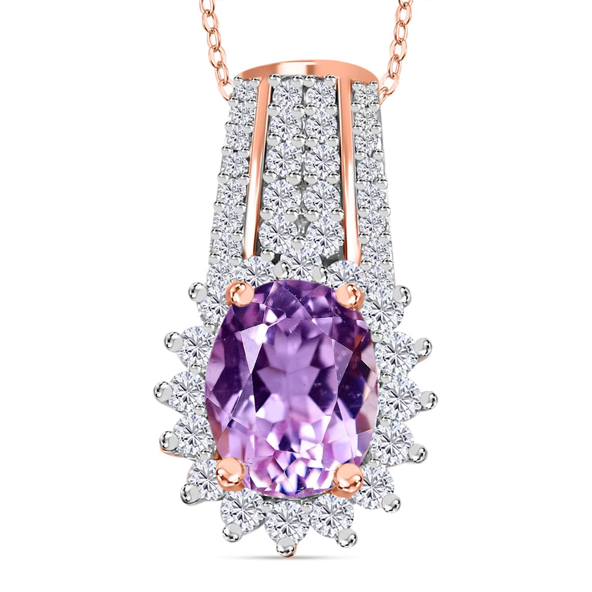 Lab Created Sapphire Necklace - hotsell Kunzite Delight