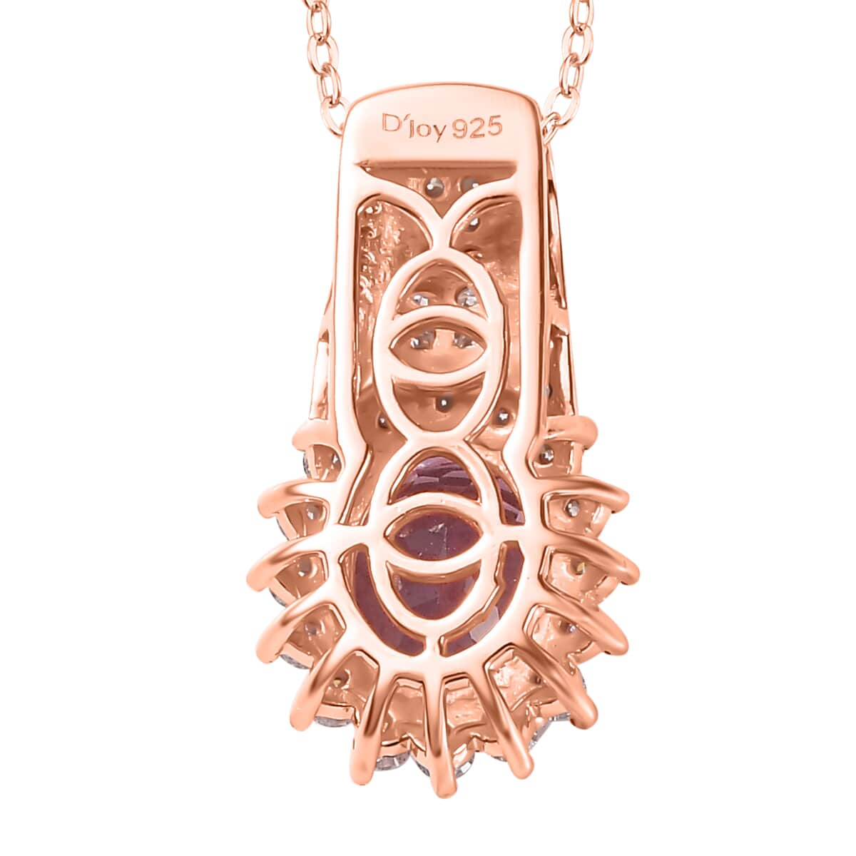 TLV Premium Martha Rocha Kunzite, Moissanite Sunburst Pendant Necklace (20 Inches) in Vermeil RG Over Sterling Silver 3.25 ctw image number 4