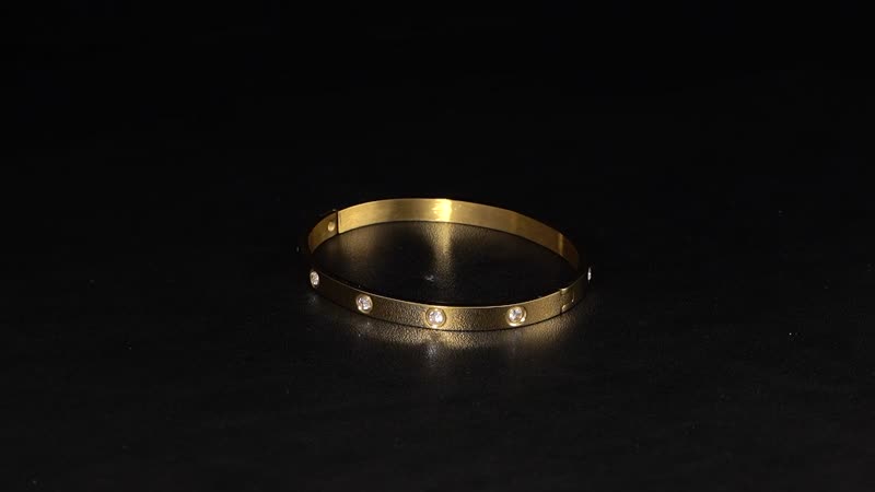 Simulated Diamond Bangle (7.25In) and Tennis Bracelet (7.50In) in Stainless Steel 17.00 ctw