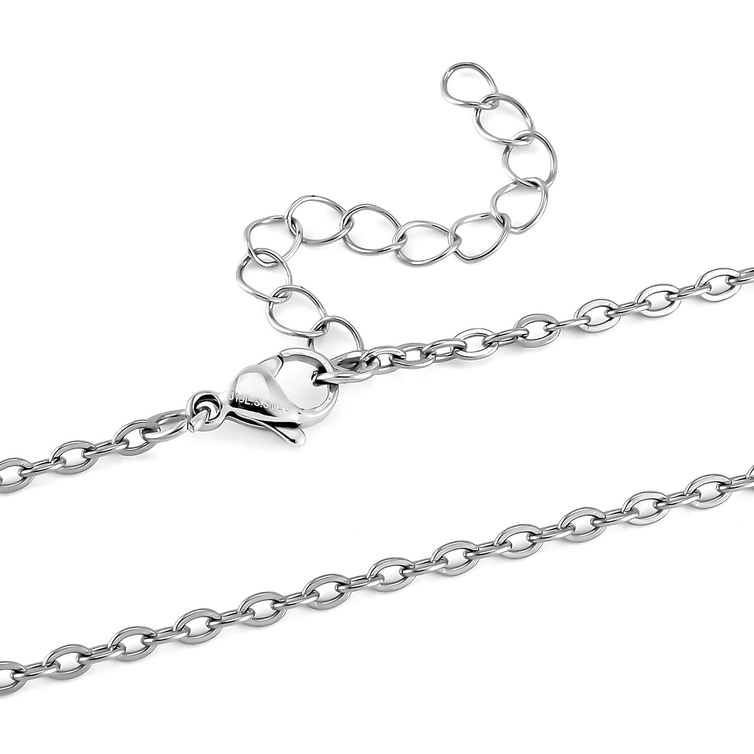 Shungite and Terahertz Beaded Stretch Bracelet, Heart Pendant Necklace 20 Inches in Stainless Steel 195.00 ctw