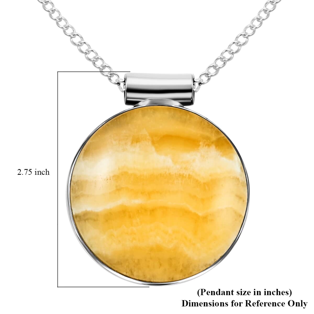 Aragonite Pendant Necklace 18 Inches in Silvertone 9.90 ctw image number 5
