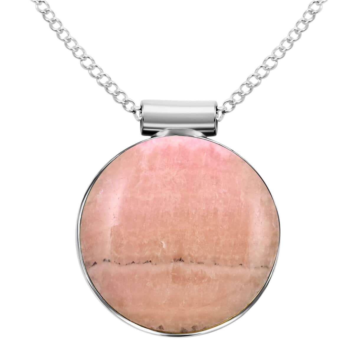 Aragonite Pendant Necklace 18 Inches in Silvertone 9.90 ctw image number 0