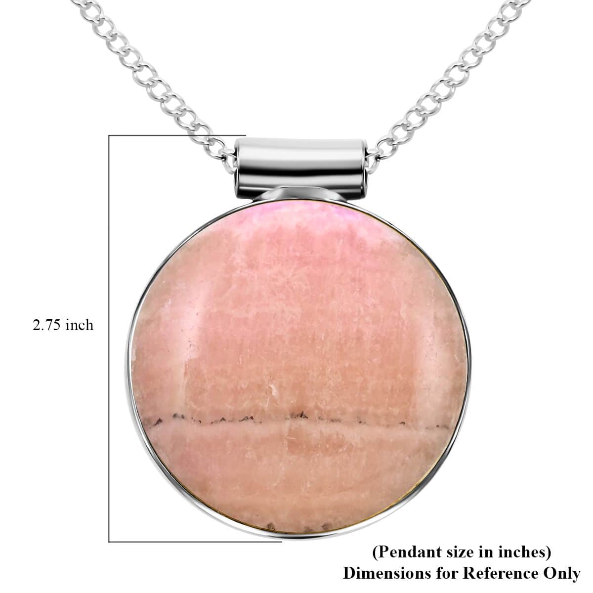 Aragonite Pendant Necklace 18 Inches in Silvertone 9.90 ctw image number 5