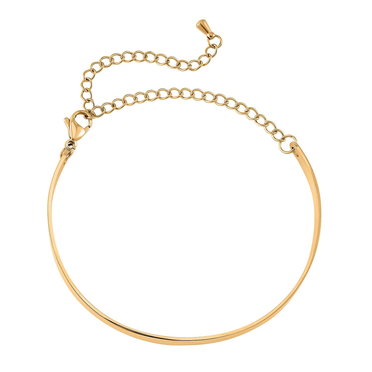Austrian Crystal Bracelet and Bangle in ION Plated YG Stainless Steel