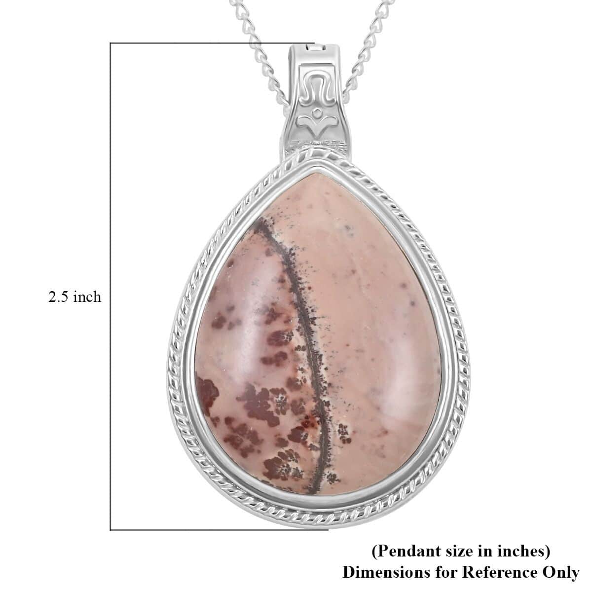 Red Jasper Magnetic Pendant Necklace 18 Inches in Silvertone 22.50 ctw image number 5