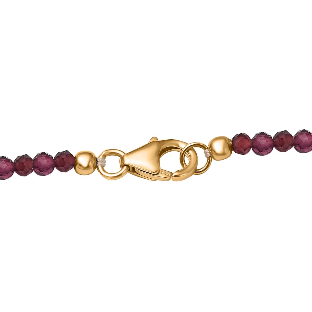 AAA Moroccan Amethyst Pendant with Orissa Rhodolite Garnet Beaded Necklace 20 Inches in 18K Vermeil Yellow Gold Over Sterling Silver 79.00 ctw image number 4