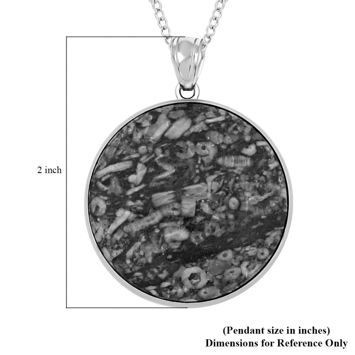 Rhodocrosite Pendant Necklace 18 Inches in Silvertone 10.00 ctw image number 5