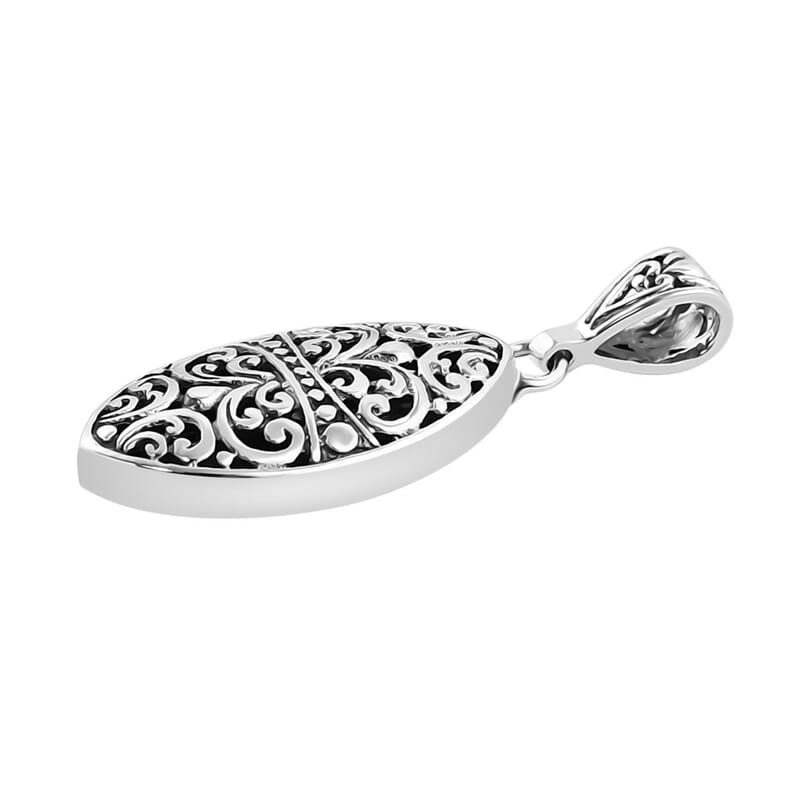 Bali Legacy Filigree Earrings and Pendant without Chain in Sterling Silver 8 Grams