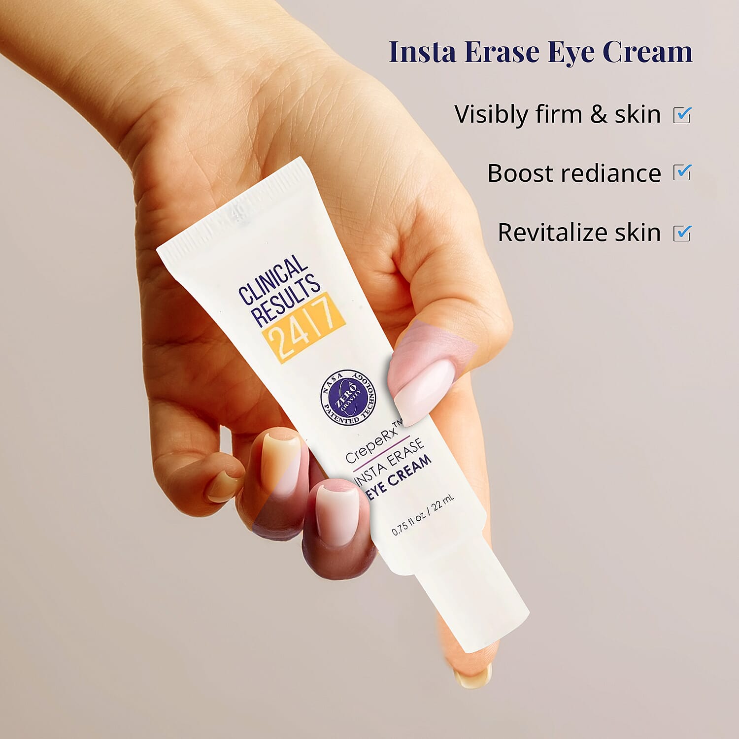 Clinical Results CrepeRx  Face Collection Insta Erase Eye Cream(.75oz), Wrinkle Erasing Serum (1oz) and Silky Smooth Face Cream (2oz)