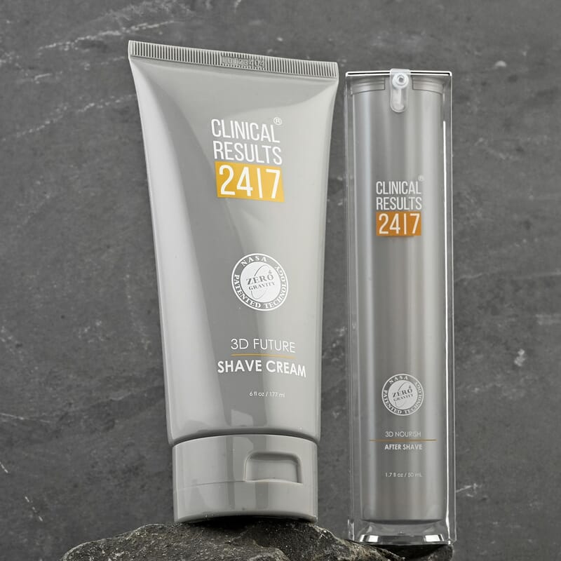 Clinical Results Men's Nasa Shave Cream 6oz and 3D Nourish After Shave 1.7oz