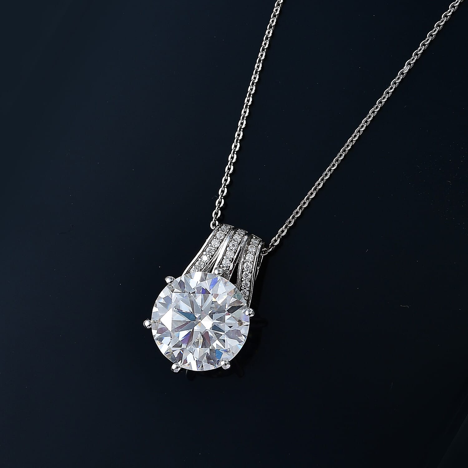 Moissanite & Ceylon Blue Sapphire - Product card gallery slide 2 (9432182685951)