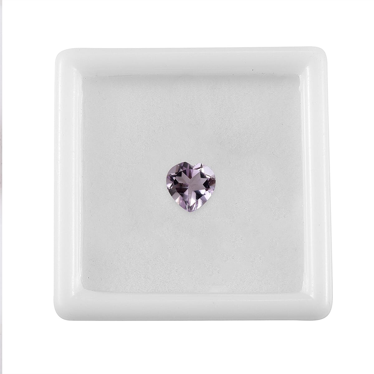 Rose De France Amethyst Set of 3 (Hrt 7 mm) 3.17 ctw Loose Gemstone