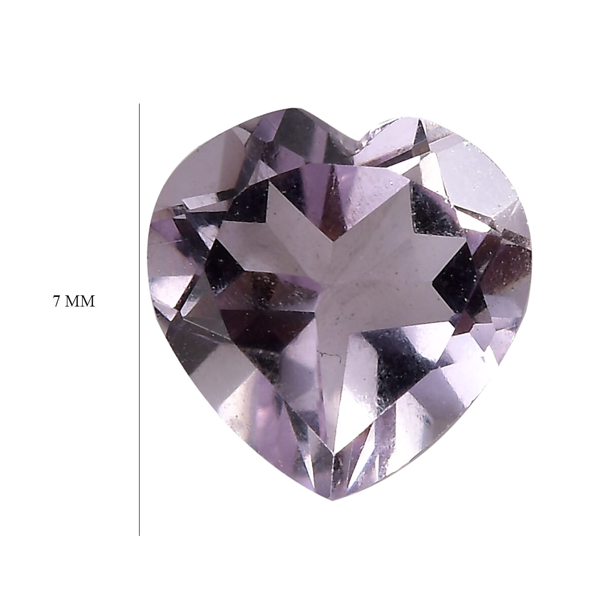 Rose De France Amethyst Set of 3 (Hrt 7 mm) 3.17 ctw Loose Gemstone