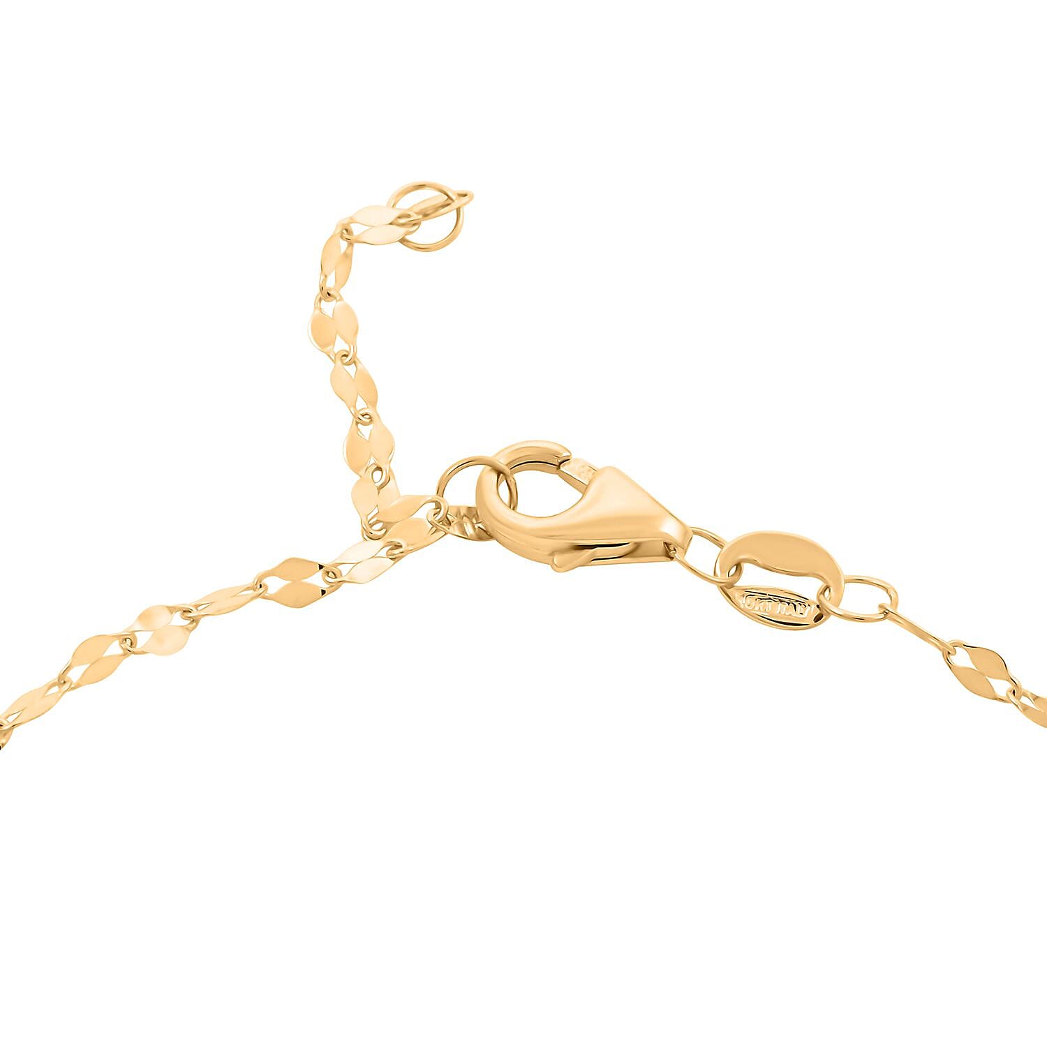 Italian 10K Yellow Gold Cross Beaded Bracelet (7.00-8.00In) and Necklace 18-20 Inches 1.75 Grams