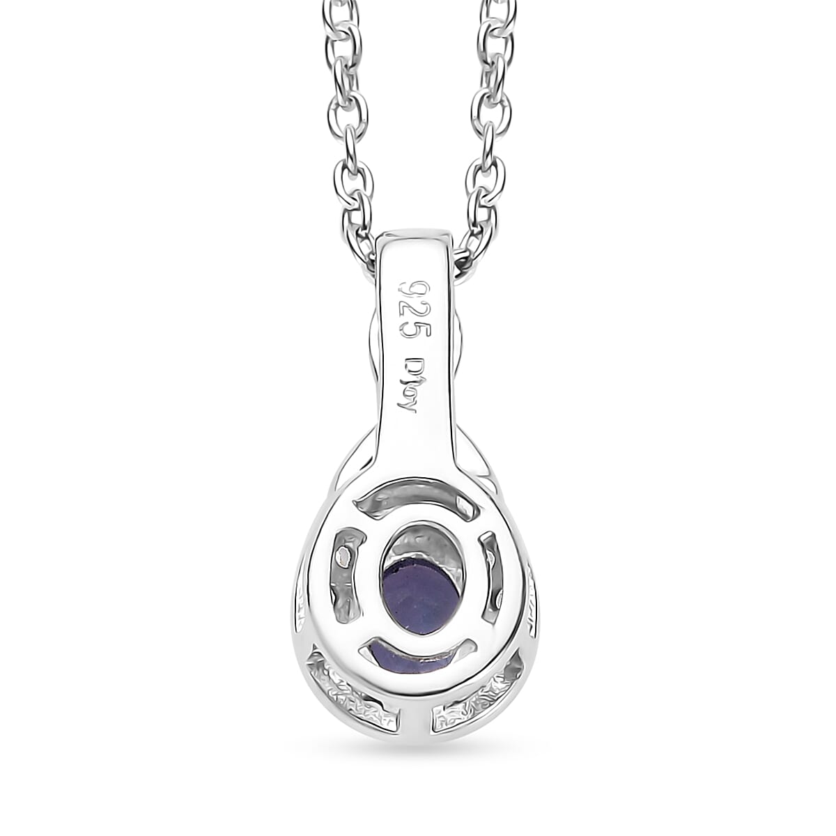 Tanzanite and White Zircon Infinity Halo Ring (Size 5.0) and Pendant Necklace 20 Inches in Vermeil YG and Rhodium Over Sterling Silver 1.25 ctw
