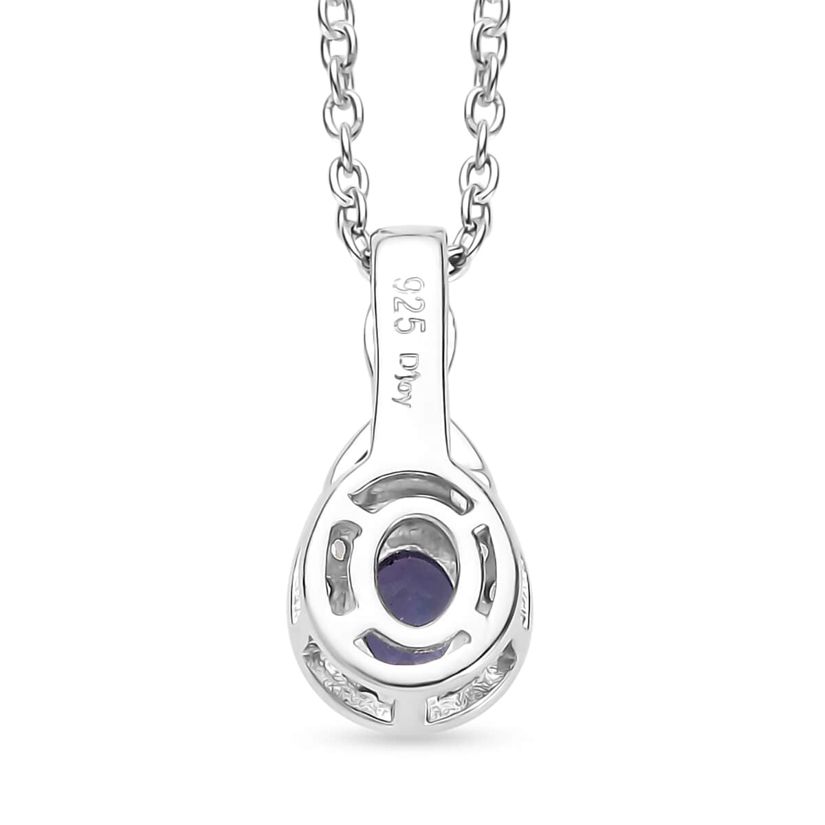 Tanzanite and White Zircon Infinity Halo Ring (Size 5.0) and Pendant Necklace 20 Inches in Vermeil YG and Rhodium Over Sterling Silver 1.25 ctw image number 7