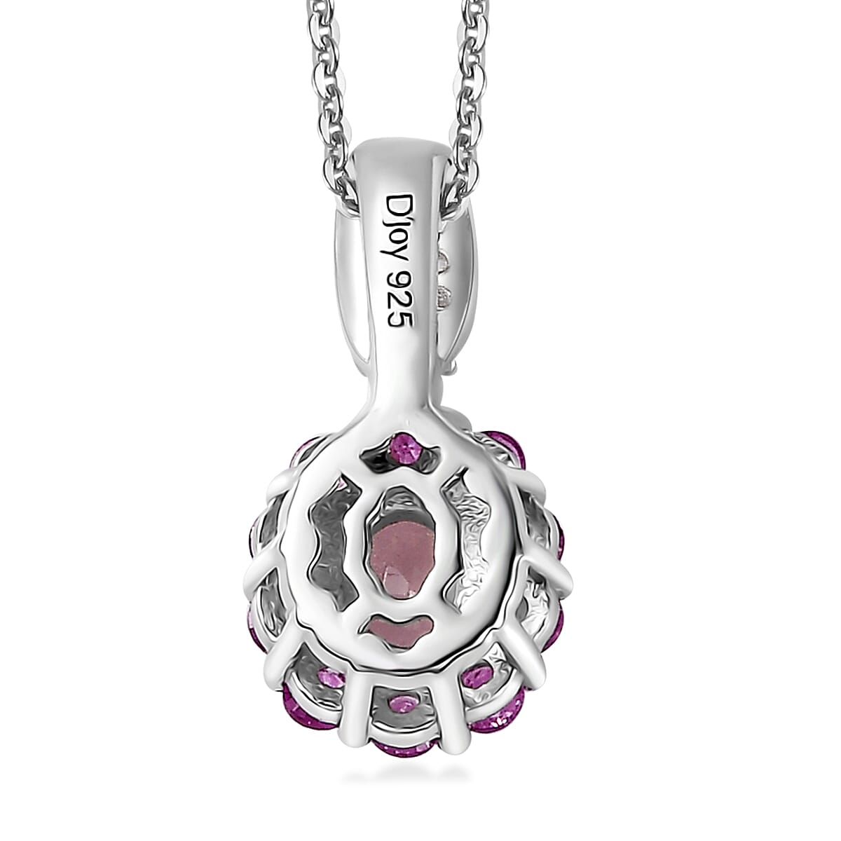 Narsipatnam Pink Spinel and Multi Gemstone Pendant Necklace 20 Inches in Rhodium Over Sterling Silver 1.00 ctw
