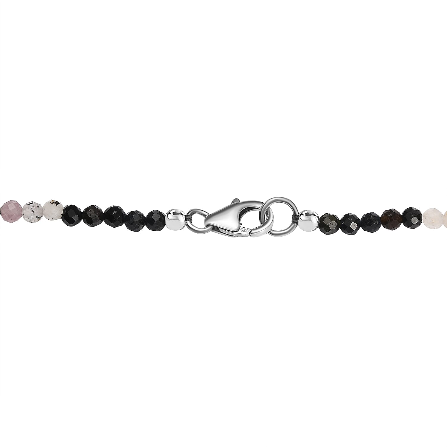 Sierra Nevada Turquoise and Multi Gemstone Pendant with Beaded Necklace 20 Inches in Rhodium Over Sterling Silver 37.90 ctw