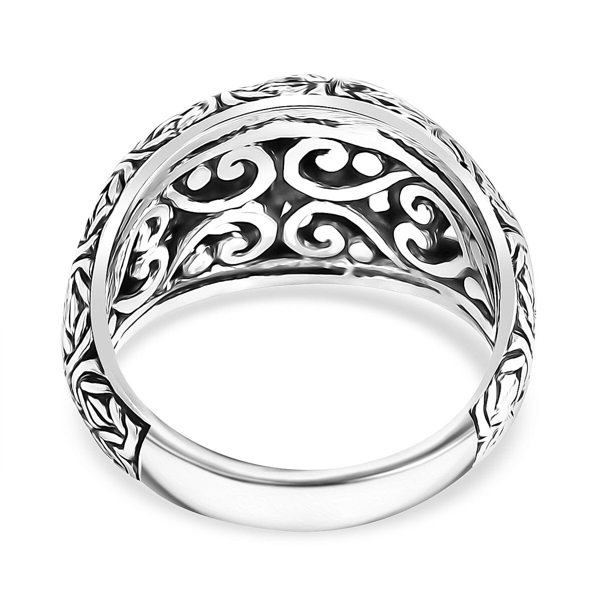 Bali Legacy Sterling Silver Seahorse Ring (Size 6.0) and Earrings 16.75 Grams image number 4