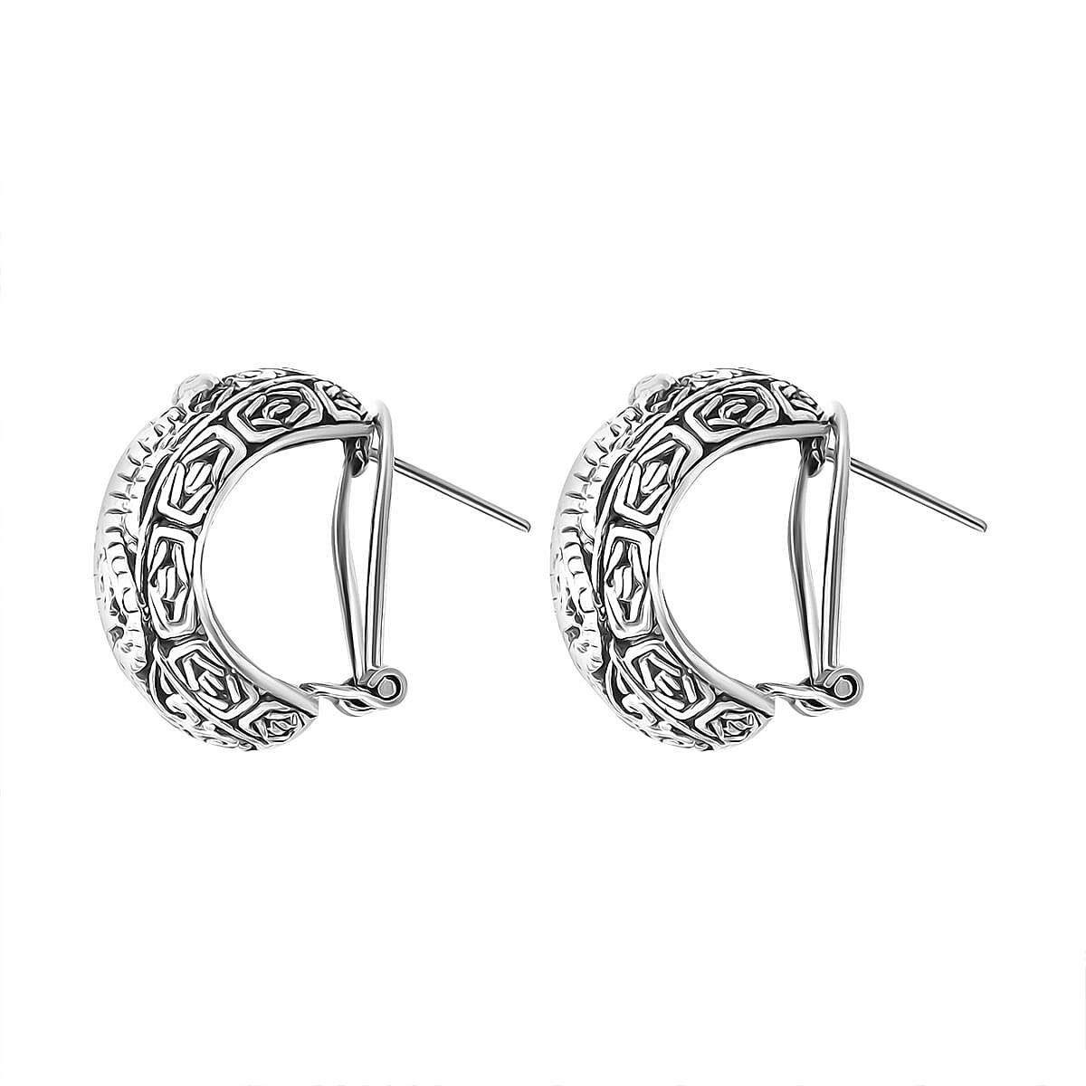 Bali Legacy Sterling Silver Seahorse Ring (Size 6.0) and Earrings 16.75 Grams image number 6