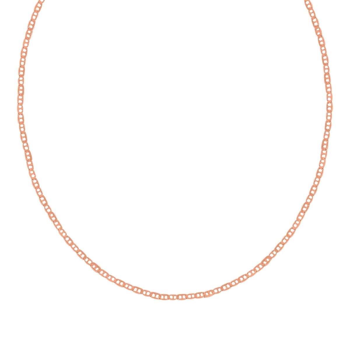 Italian 14K Yellow Rose Gold Over and Sterling Silver Set of 3 Mariner Chain Necklace 24 Inches 6.90 Grams image number 7