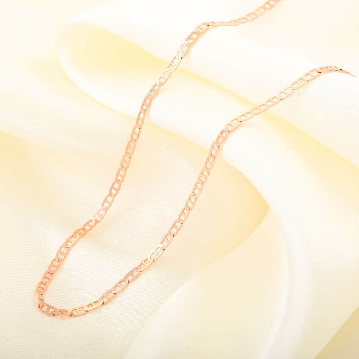 Italian 14K Yellow Rose Gold Over and Sterling Silver Set of 3 Mariner Chain Necklace 24 Inches 6.90 Grams image number 8