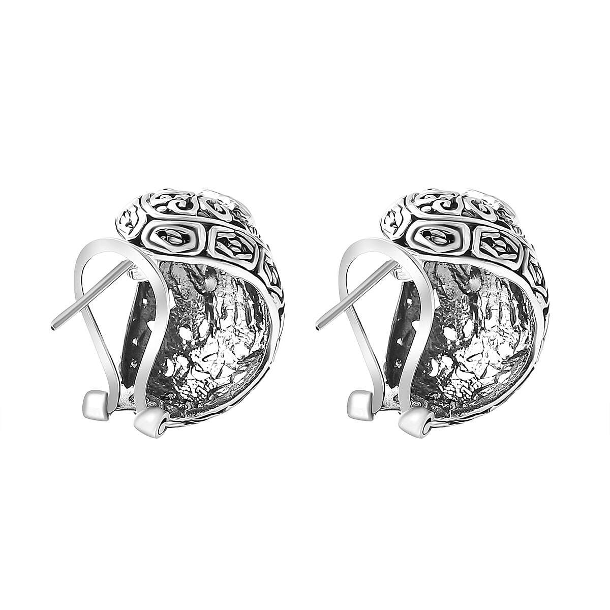 Bali Legacy Sterling Silver Seahorse Ring (Size 10.0) and Earrings 16.75 Grams image number 7