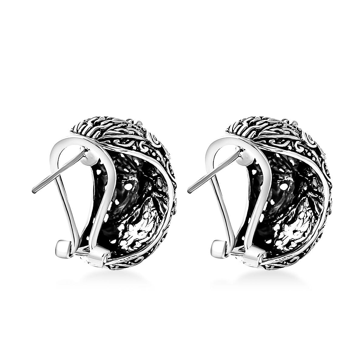Bali Legacy Sterling Silver Dragonfly Ring (Size 7.0) and Earrings 17.40 Grams image number 7