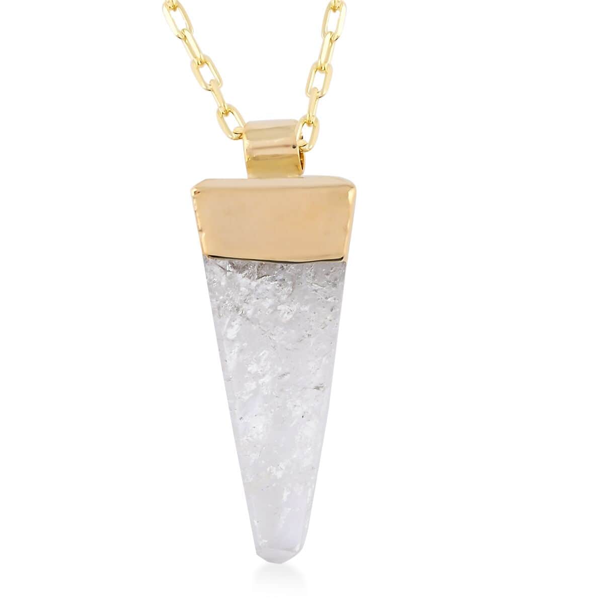 Crystal Pendant Necklace 16-20 Inches in Goldtone 48.00 ctw image number 0