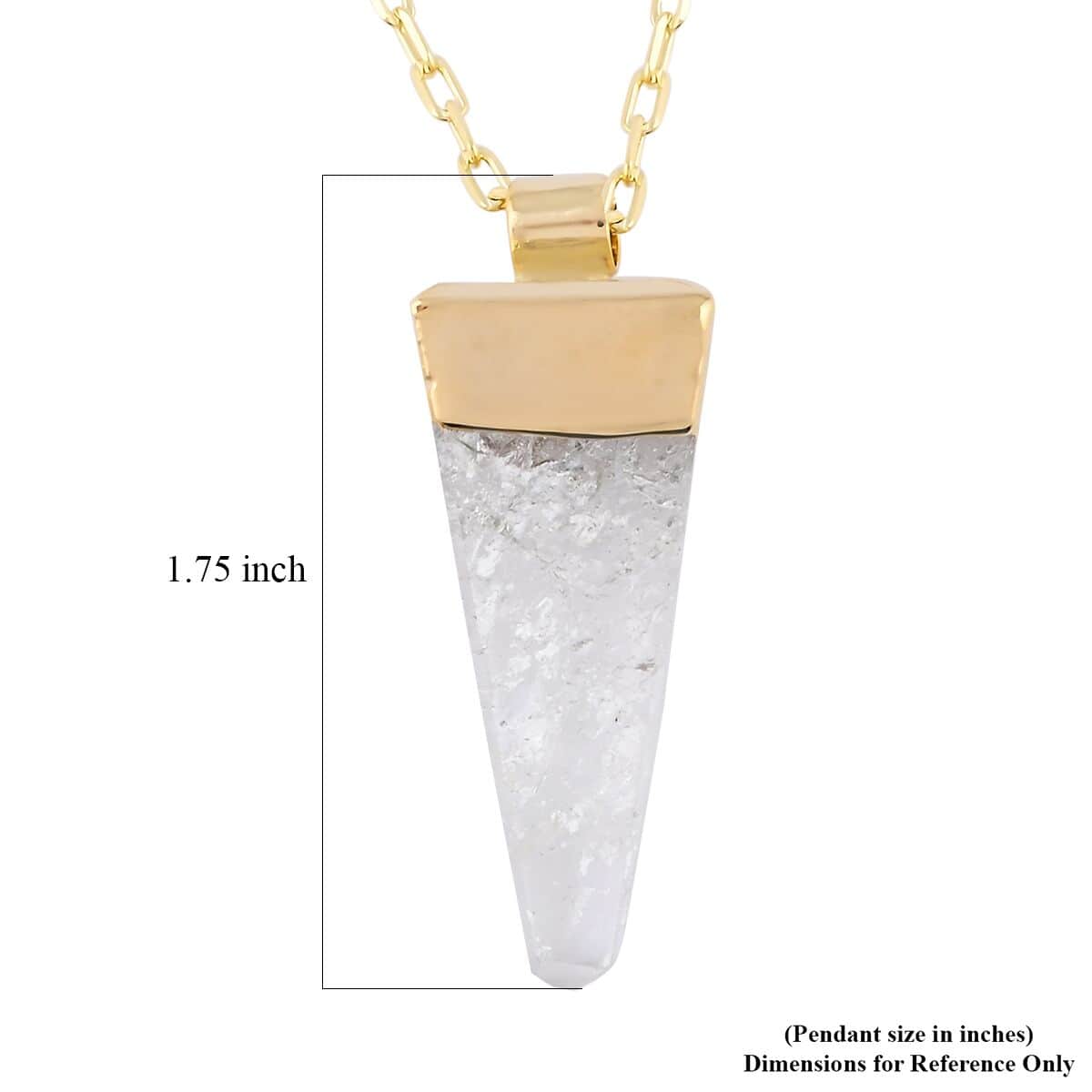 Crystal Pendant Necklace 16-20 Inches in Goldtone 48.00 ctw image number 4