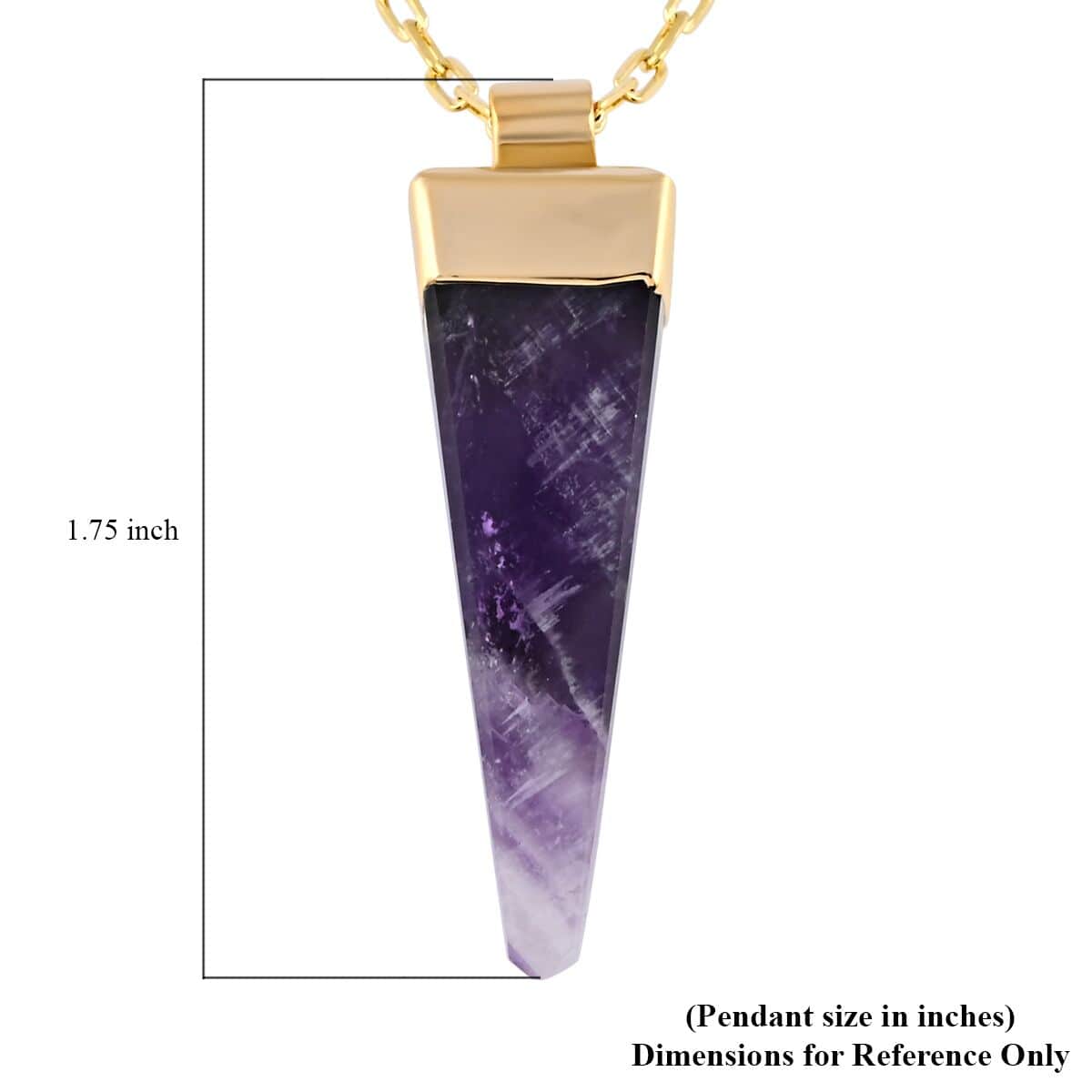 Colors of Brazil Amethyst Pendant Necklace 16-20 Inches in Goldtone 58.00 ctw image number 4