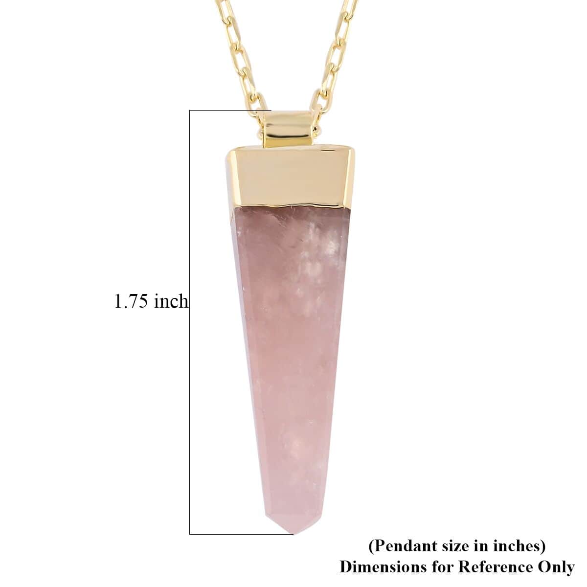 Colors of Brazil Galilea Rose Quartz Pendant Necklace 16-20 Inches in Goldtone 60.00 ctw image number 4