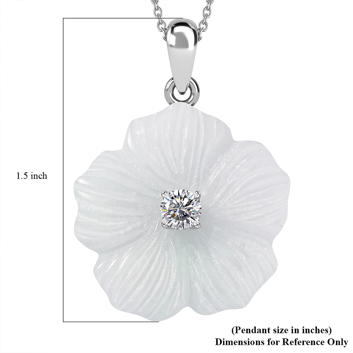 Buy Natural Jade Carved and Moissanite 42.40 ctw Primrose