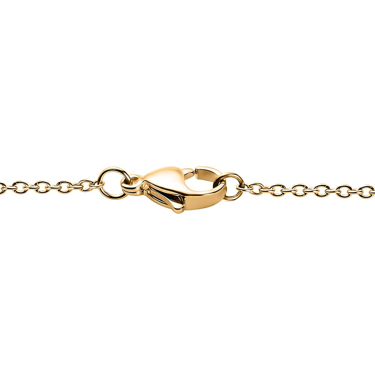Diamond Accent Floral Pendant in 14K YG Over Sterling Silver with ION Plated YG Stainless Steel Chain 20 Inches