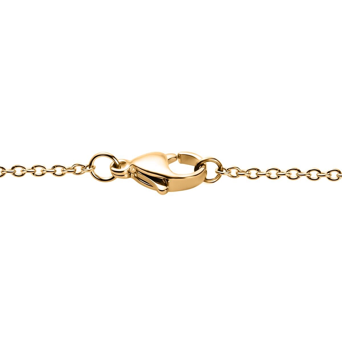 Diamond Accent Floral Pendant in 14K YG Over Sterling Silver with ION Plated YG Stainless Steel Chain 20 Inches image number 5