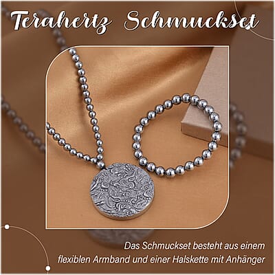 Set of 2 - Terahertz Necklace (20 Inches) and Bracelet (7-7.50In) in Rhodium Over Sterling Silver 310.00 ctw