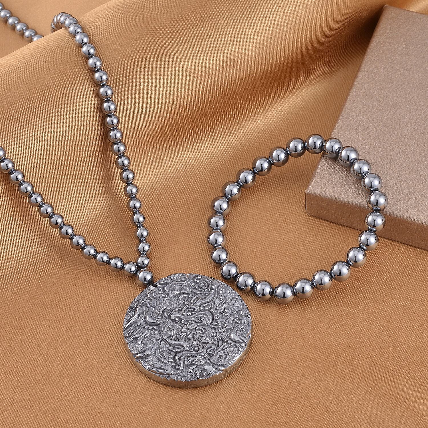 Set of 2 - Terahertz Necklace (20 Inches) and Bracelet (7-7.50In) in Rhodium Over Sterling Silver 310.00 ctw